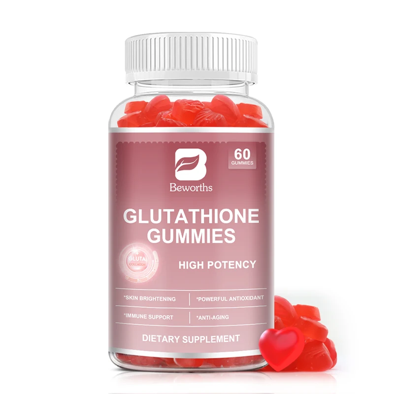 

BEWORTHS Glutathione Gummies Skin Care Skin Brightening Gummies Marine Collagen & Vitamin C and E Antioxidant Liver Cleaning