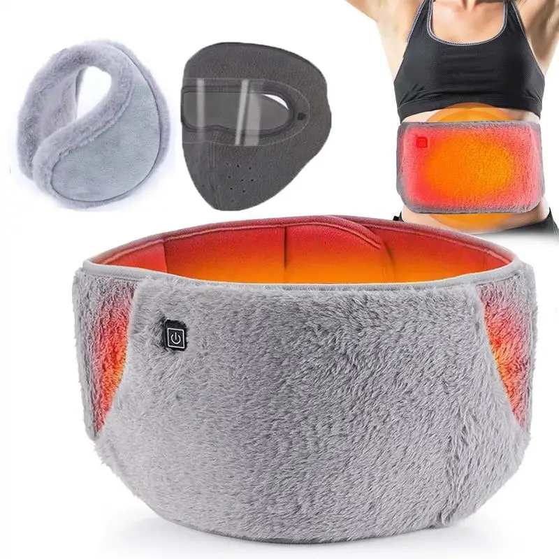 Electric Abdomen Heating Belt USB Hand Warmer Women Menstrual Relief Pain Uterus Warming Pad Hot Compress Therapy Waist Belt