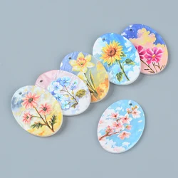 12Pcs Bright Flowers Jewelry Accessories Hand Made Earrings Making Connectors DIY Pendant Jewelry Findings Components Charms