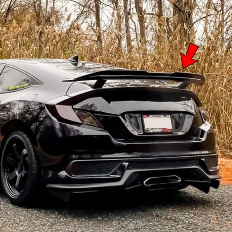

Gurney Flap Add-on Lip Spoiler for Honda Civic Si 2dr 2016-2021 Black Performance Aero Styling with Durable Carbon Fiber Materi