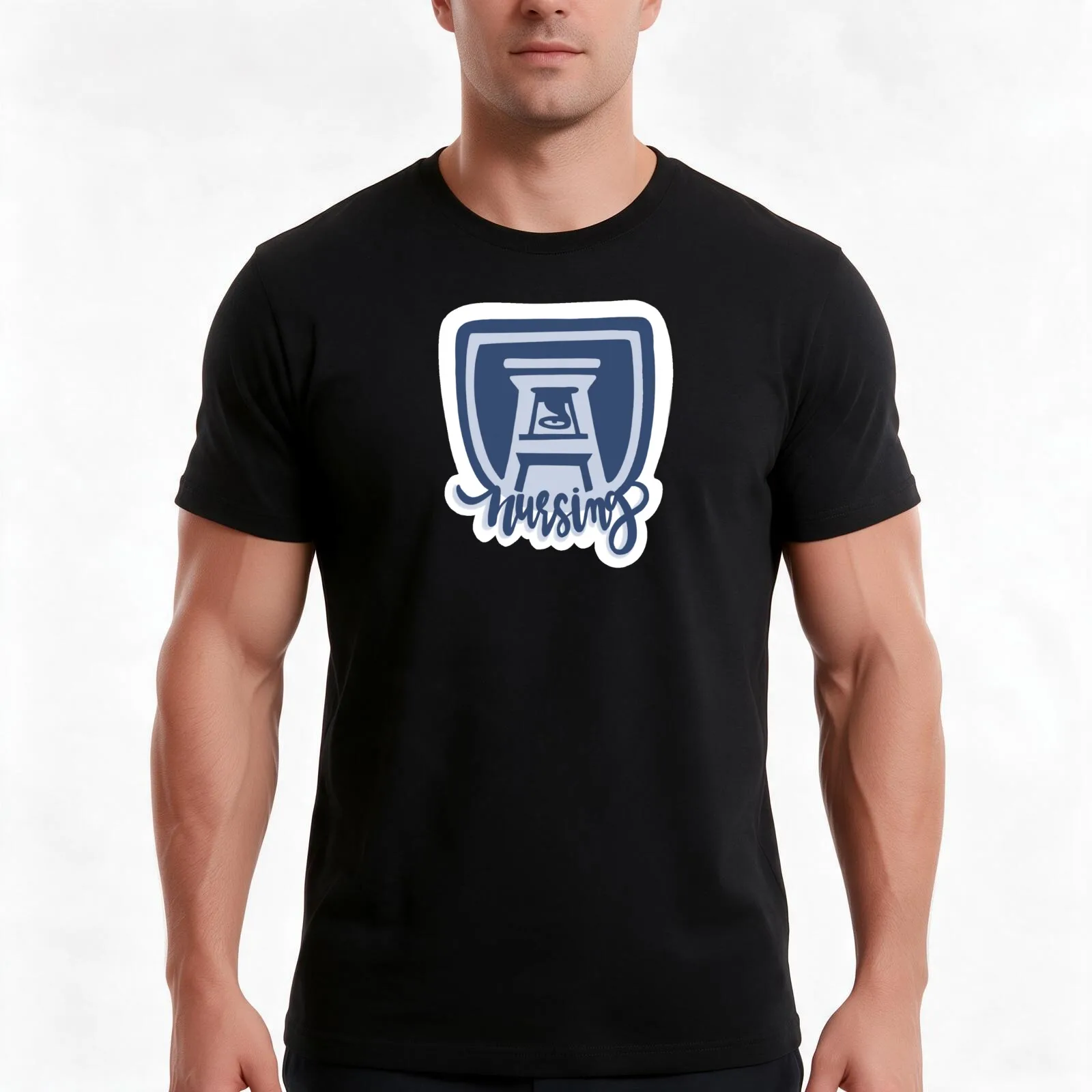 Augusta University Nursing T-Shirt, Summer Casual Cotton Tee, Oversized Streetwear Tops, Vintage Graphic Print, Unisex Men Women