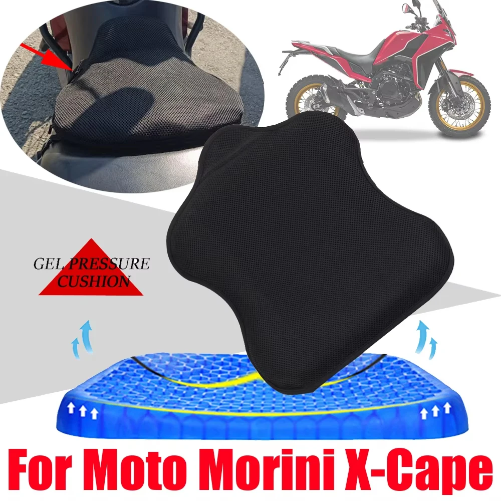 

For Moto Morini X-Cape 650 1200 XCape Adventure ADV Accessories Gel Seat Cushion Breathable Heat Insulation Pad Pressure Relief