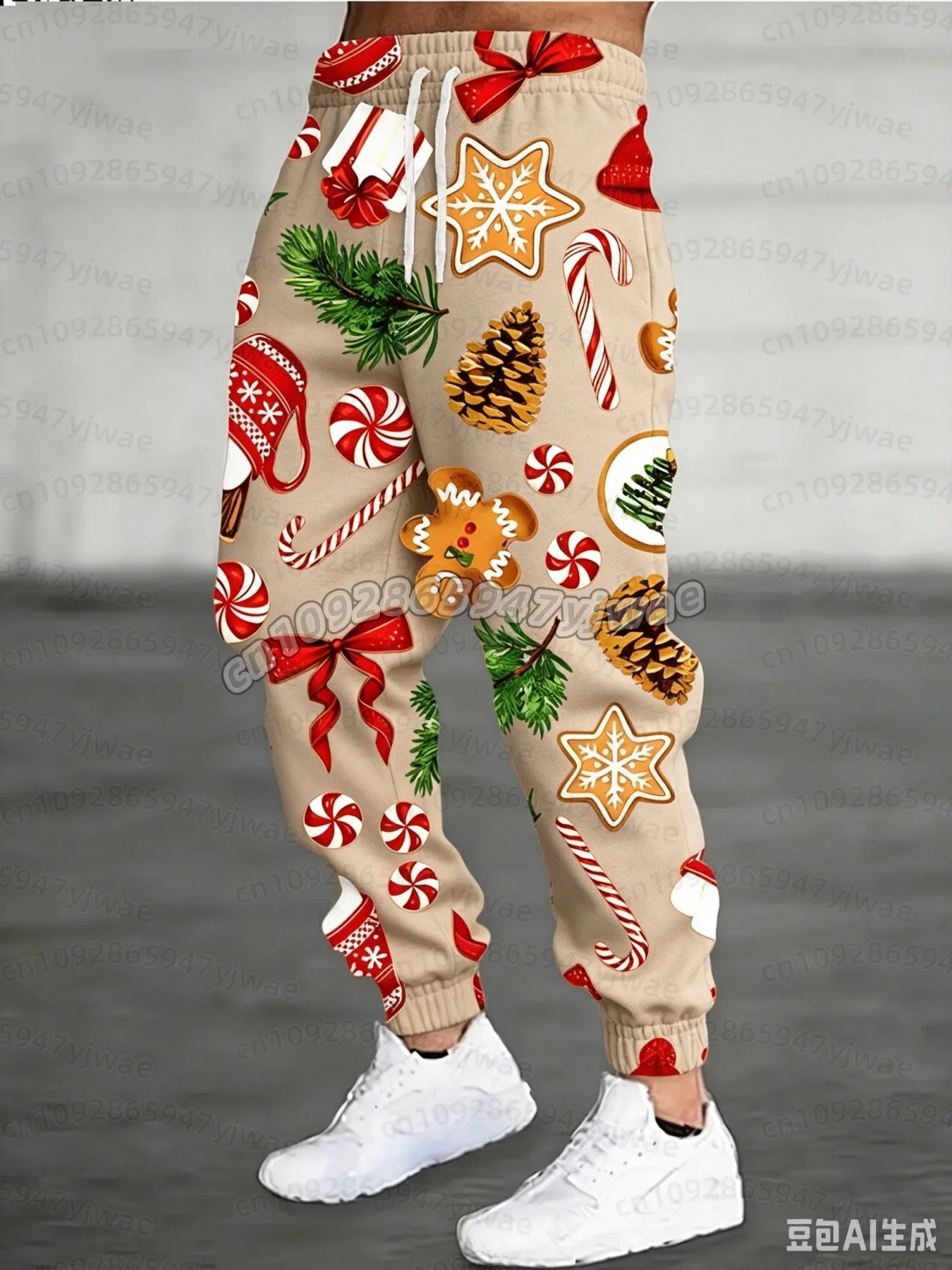 2026 New Autumn Men Christmas Santa Claus Adult Pants Pajamas Pants Casual Daily Long Pants Men Women Pajamas Trousers