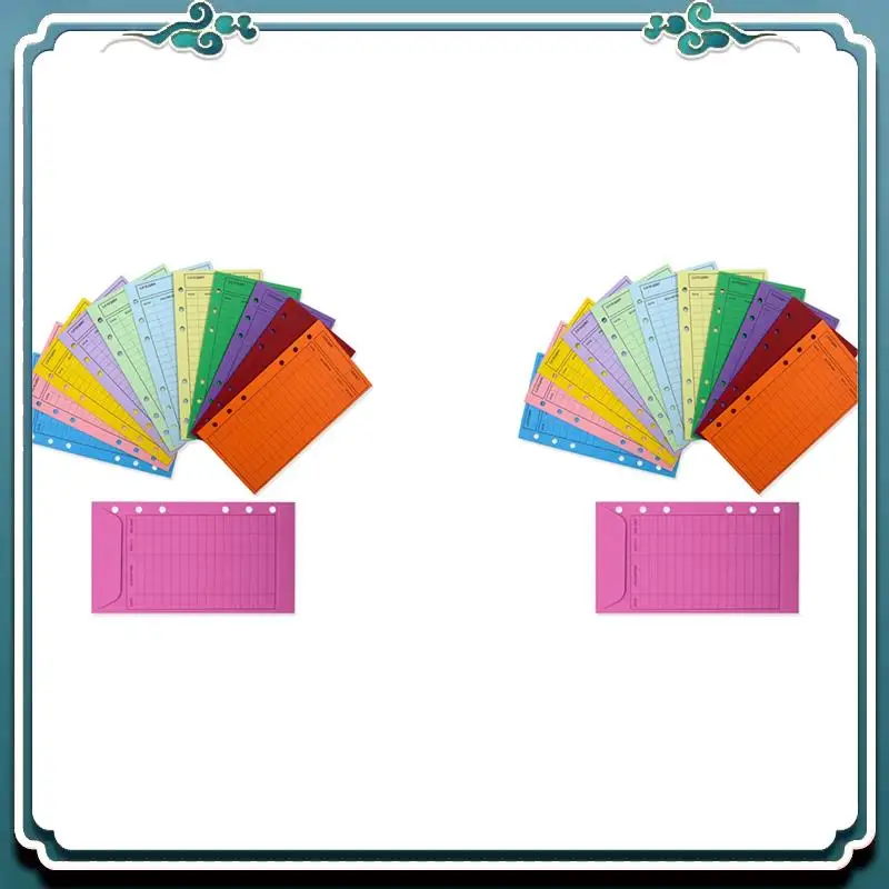ABSK-24 Color Budget Envelopes With Punch Hole Thicker Cash Envelope System Savings Money Organizer Envelopes