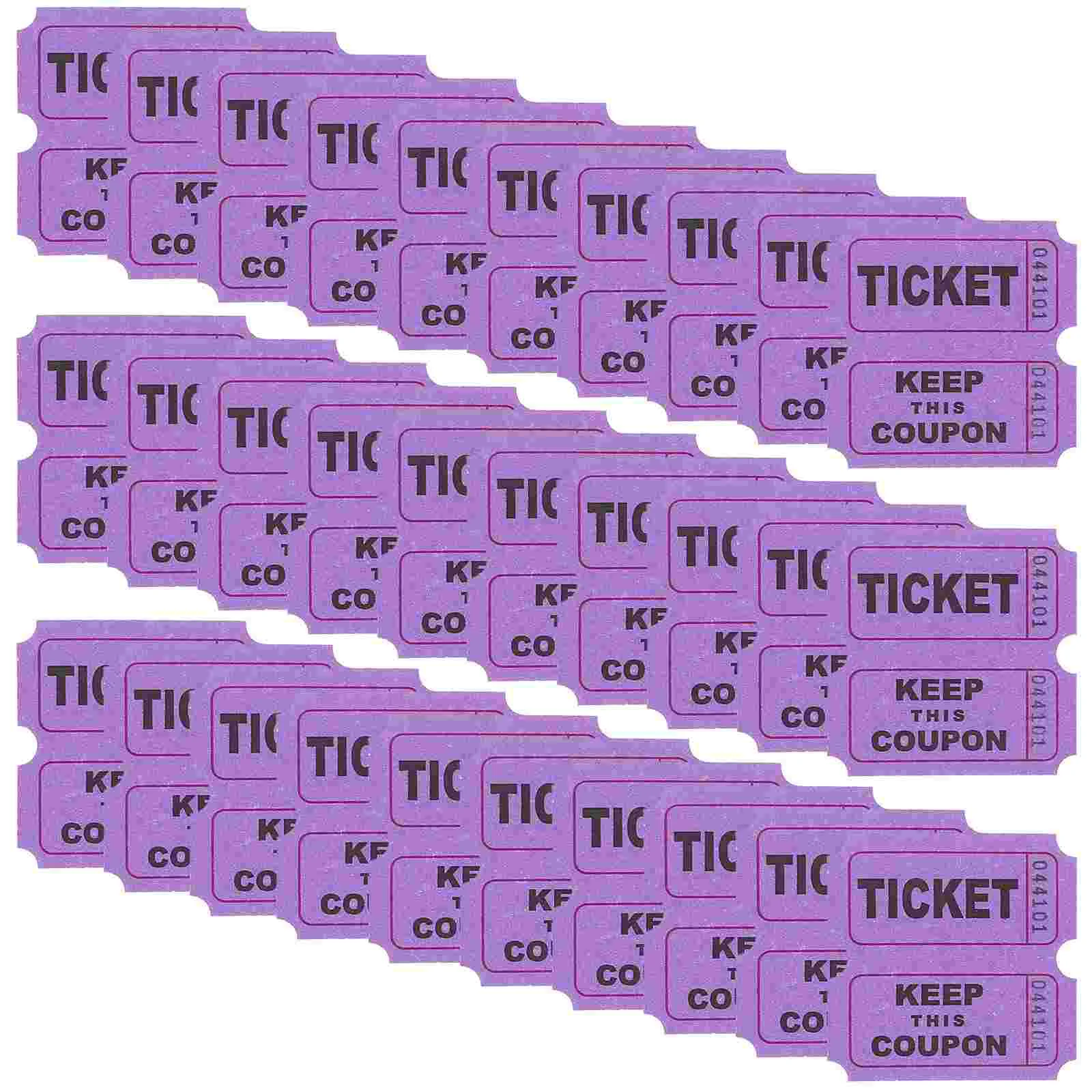 100 Pcs Lottery Draw Tickets for Party Carnival Lock Box Bulk Paper Labels Individual Baby