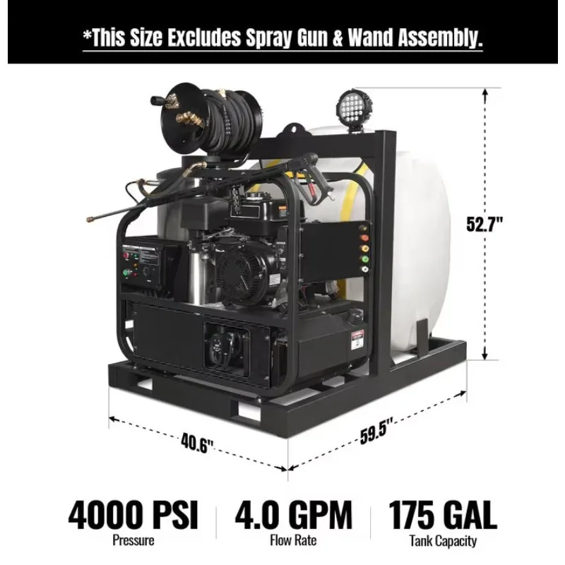 High Pressure Washer with Water Tank  Portable Cleaning System FWX