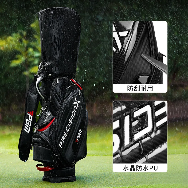 PGM Golf Bag Men's Club Bag PU Waterproof Large Capacity Golf Bag
