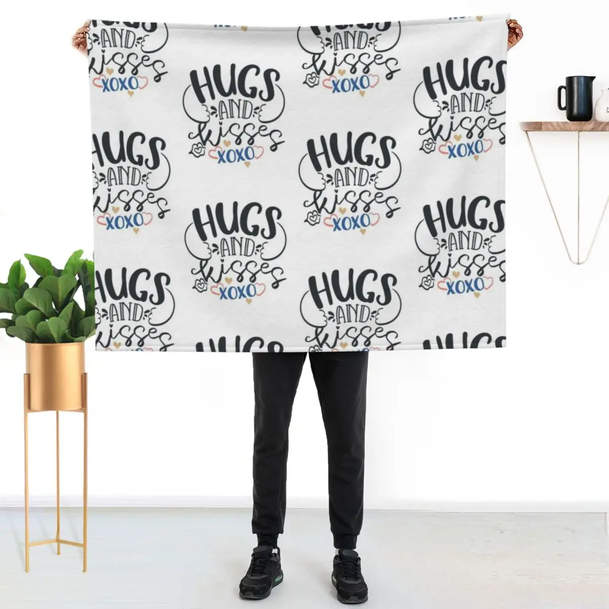 Hugs And Kisses Throw Blanket Luxury Thins Blankets For Baby Quilt Hair Moving Blankets
