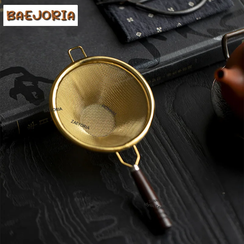 BAEJORIA Stainless Steel Tea Separator Infusor Retro Tea Sieve Tea Strainer Dispenser Tea Making Tea Filter Tea Services Craft