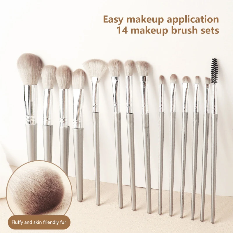 

14pcs Makeup Brushes Set Professional High Quality Synthetic Hair Foundation Powder Contour Eyeshadow Make Up Brush