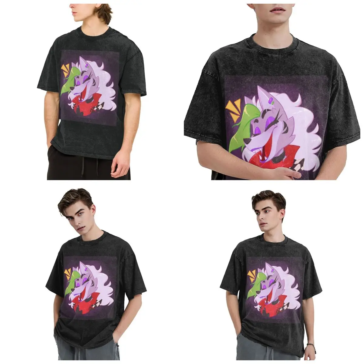 تي شيرت Roxanne Wolf Hip Hop بأكمام قصيرة تي شيرت مغسول تي شيرت قطني للرجال والنساء #2