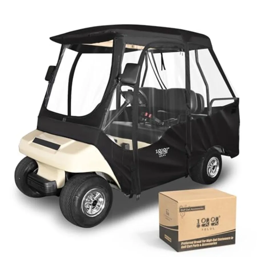 

Golf Cart Driving Enclosure for Club Car DS 2+2 Passenger Short Roof with Waterproof Windproof Heavy Duty 600D Fabric 4-Sided C