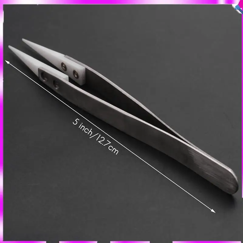 

N96R 5X Пинцет с ручкой из нержавеющей стали Огнеупорные кислотостойкие остроконечные пинцеты