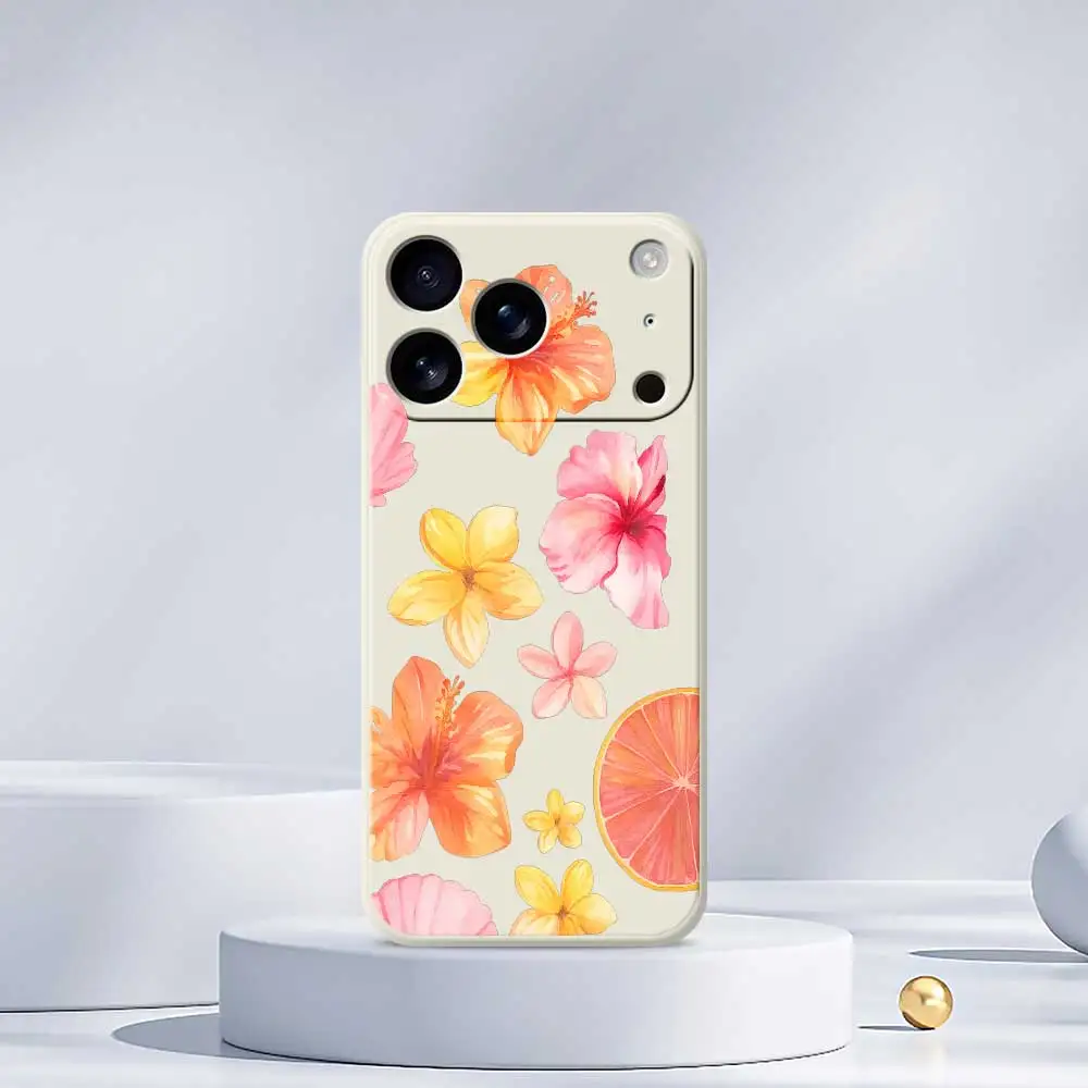 حافظة حماية للهاتف المحمول على شكل زهرة لهاتف آيفون 17 برو ماكس 17 اير 16 15 14Plus 13 12 Pro Max XS Max 16E غطاء ناعم من السيليكون