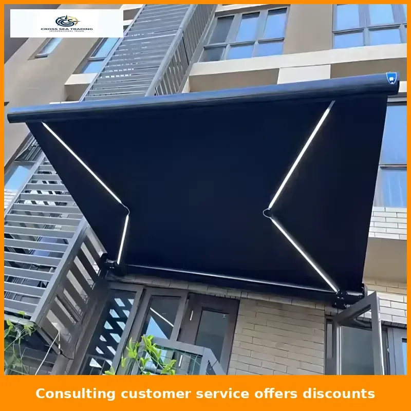 Automatic Awning Outdoor Cassette Foldable Awning Sun Shades Outdoor Retractable Awning Garden Buildings