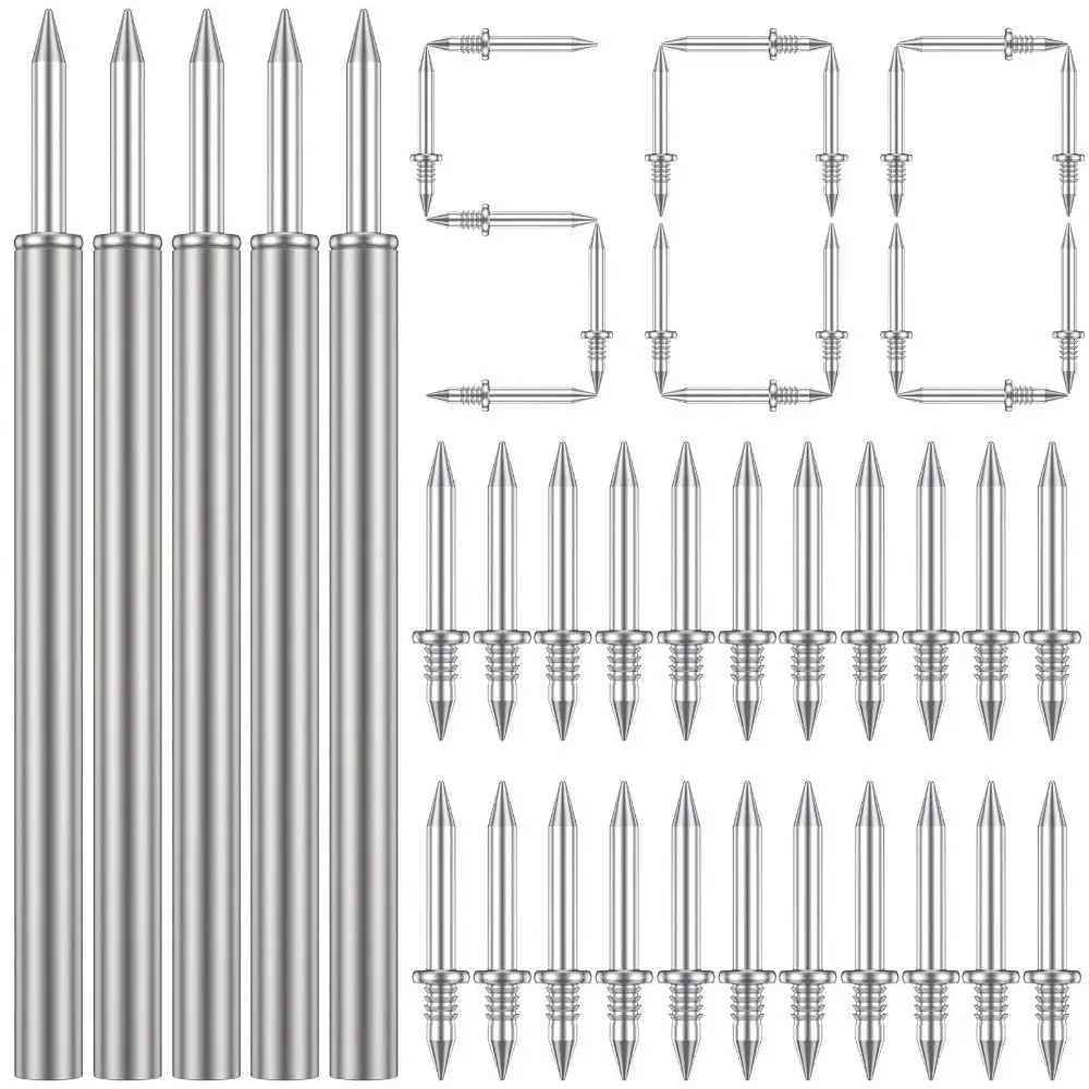 50/100Pcs Double Head Nails Seamless Nails Without Marks Rust-Proof Nails Wood No Trace Fixator