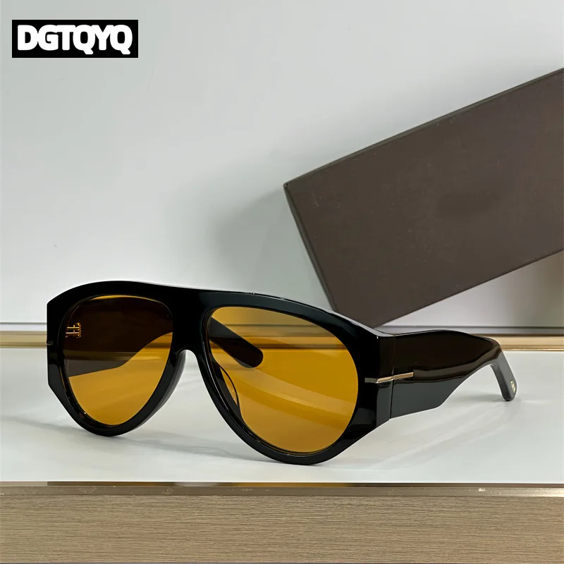 

2026 New Oversized Pilot Sunglasses Women Fashion Luxury Big Frame One Piece Gradient Sunglasses Retro Classic Thick Shades