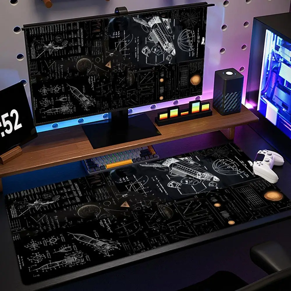 Oversized personalized gaming computer keyboard pad for office use with locked edge mouse pad