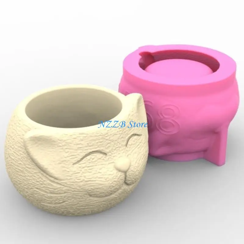

T21F Unique Silicone Mold Plantpots Resin Mould Supply for Cement Clay Crafts