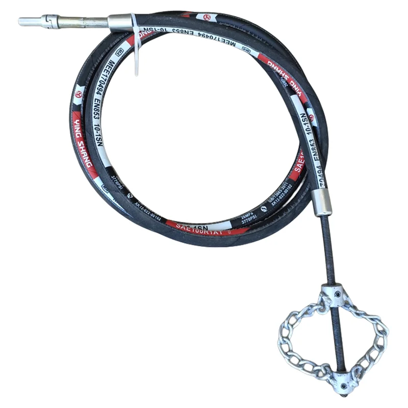 Shaft Drain Cleaner - Spring Coil Auger with ChainDrill Head for Pipe Unclogging & Grease RemovalRotary
