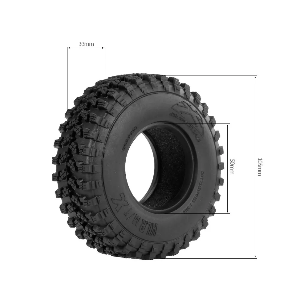 4PCS AX8020 1.9 Inch RC Car Tires Replacement Set Fit for 1/10 TRX TF2 Redcat RC4WD Buggy