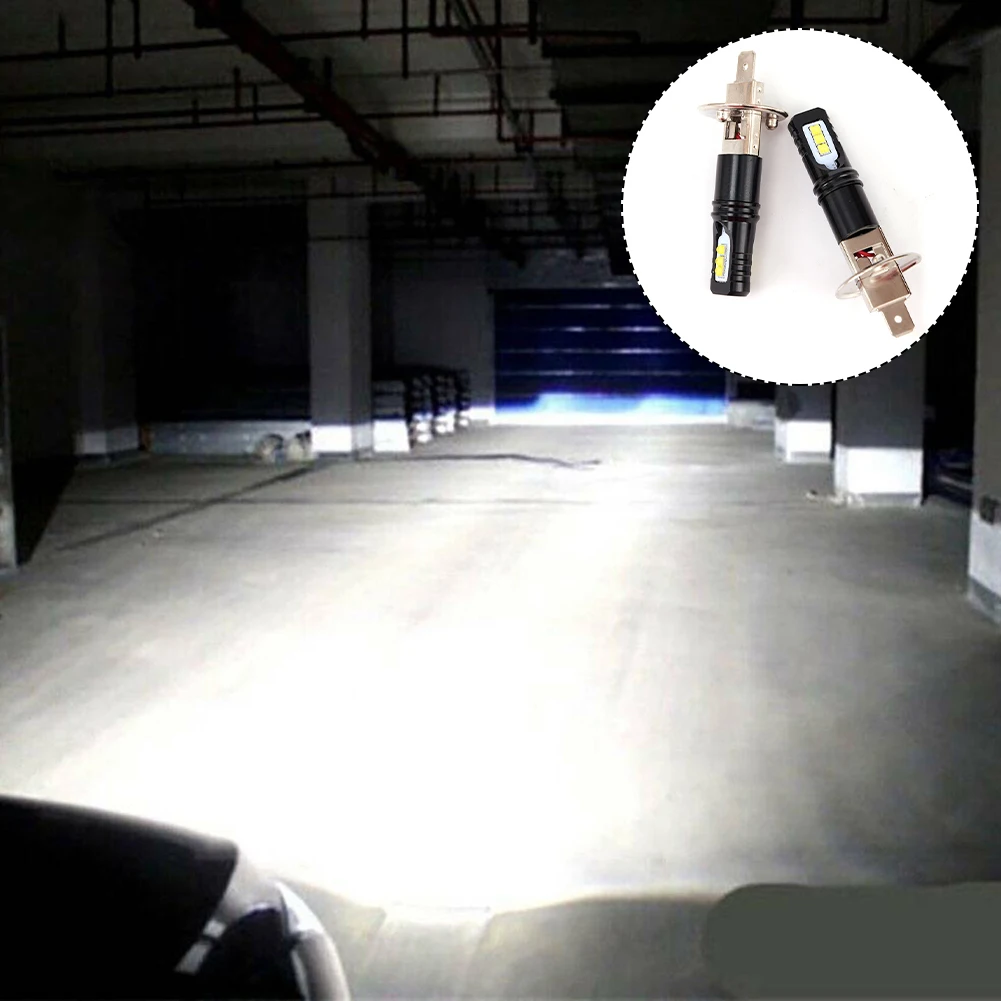 H1 6000K Xenon White Super Bright 8000LM CSP LED Fog Light Bulbs Kit Car Daytime Running Lights Car Headlight Fog Lamp