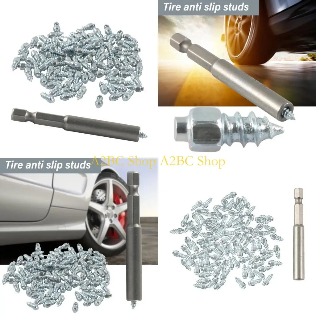 

A2BC 100Pcs Univesally Car Winter Antislip Screws Nails Tool Motorcycle Bike Antiskid