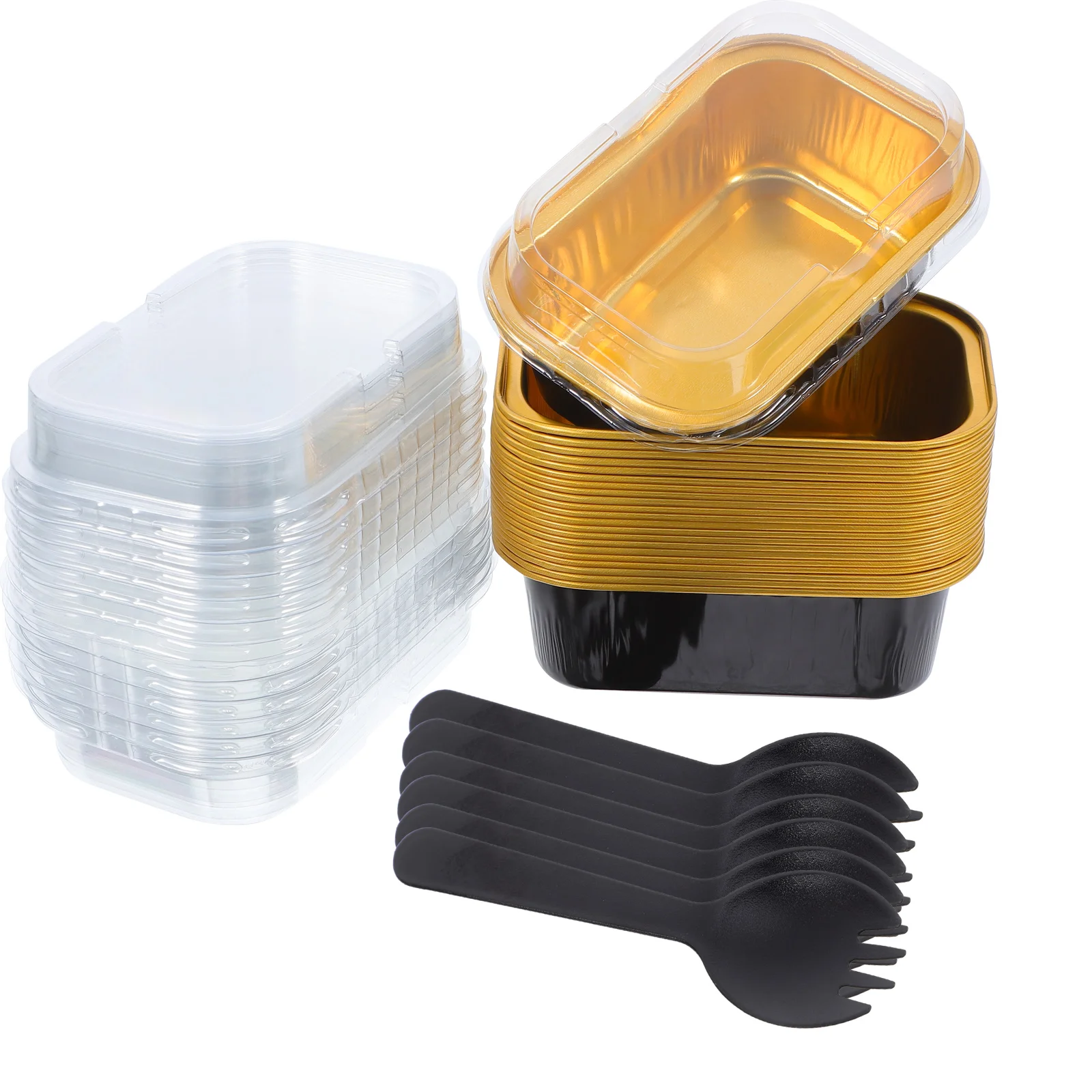 

50 Sets: Aluminum Foil Bread Tray Cupcake Cases Pan Loaf Pans Baking Supplies Bakeware Cookie