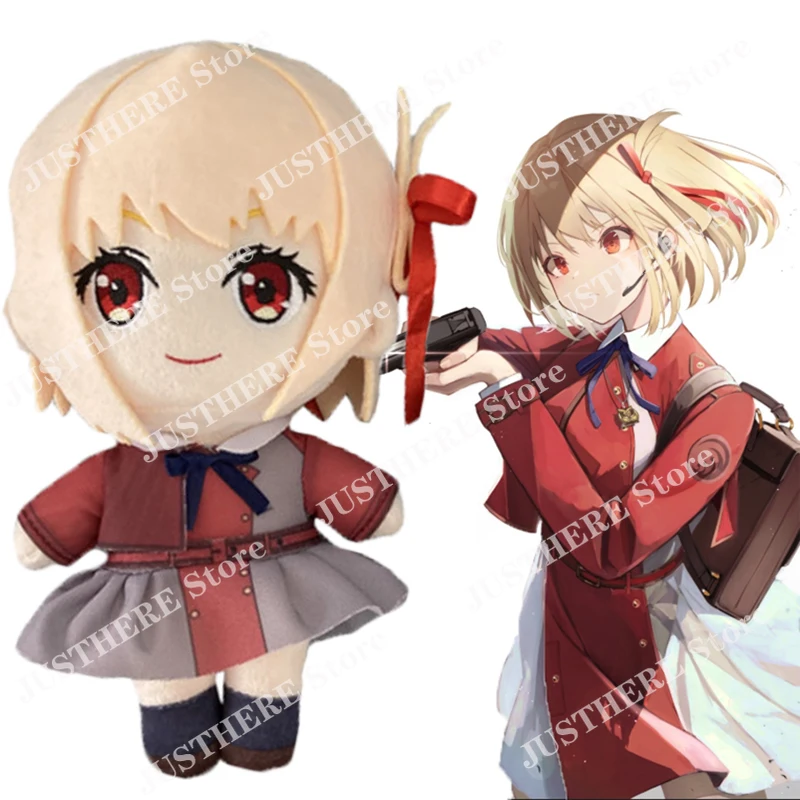 

20 см Lycoris Recoil плюшевые игрушки аниме мультфильм Inoue Takina Nishikigi Chisato плюшевая кукла одеваются для девочек мягкая подушка Рождественский подарок