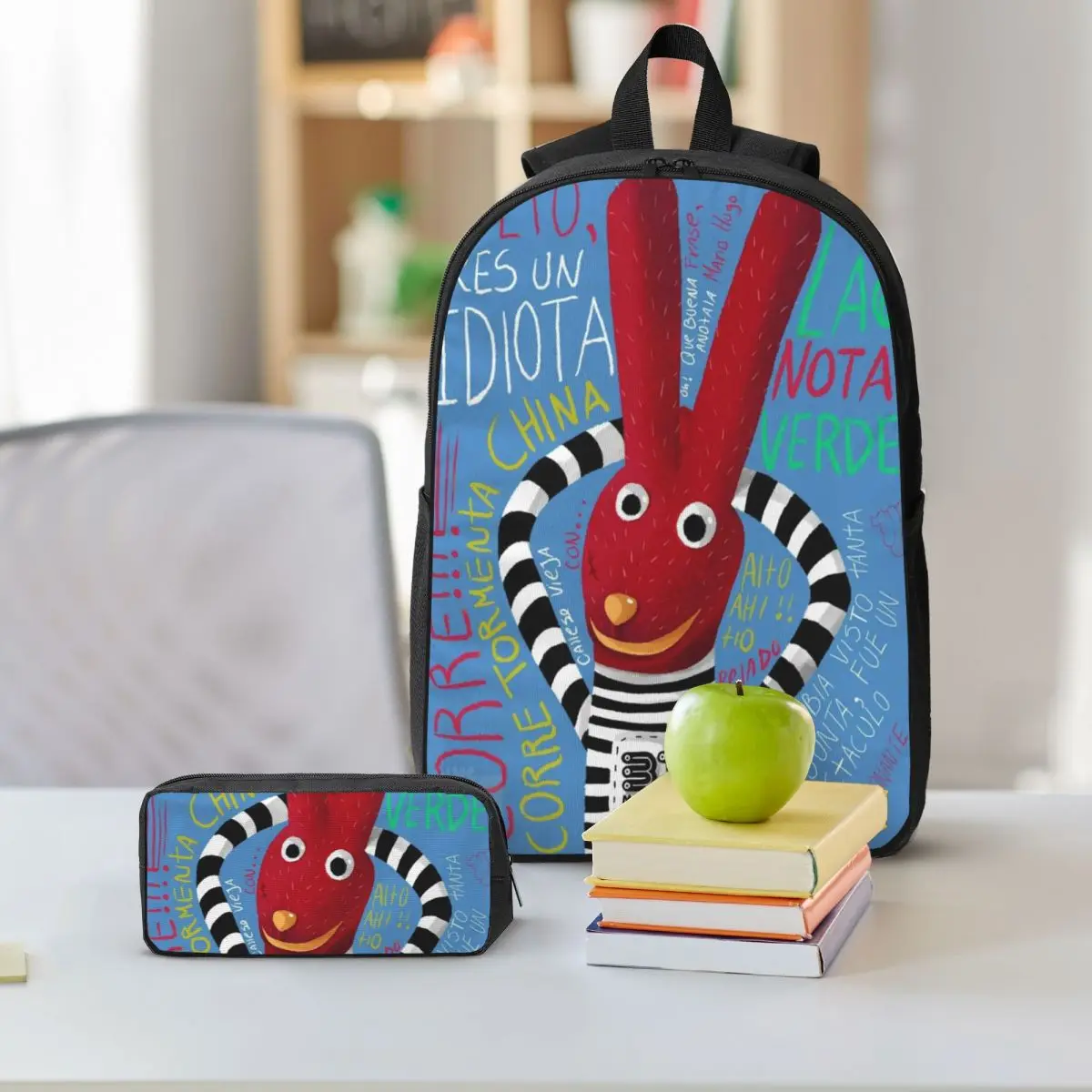 3点セット 31分間スクールバッグ 男の子 女の子用 ペンケース付き リュックサックセット ランチボックス付き 学生用ナップサック