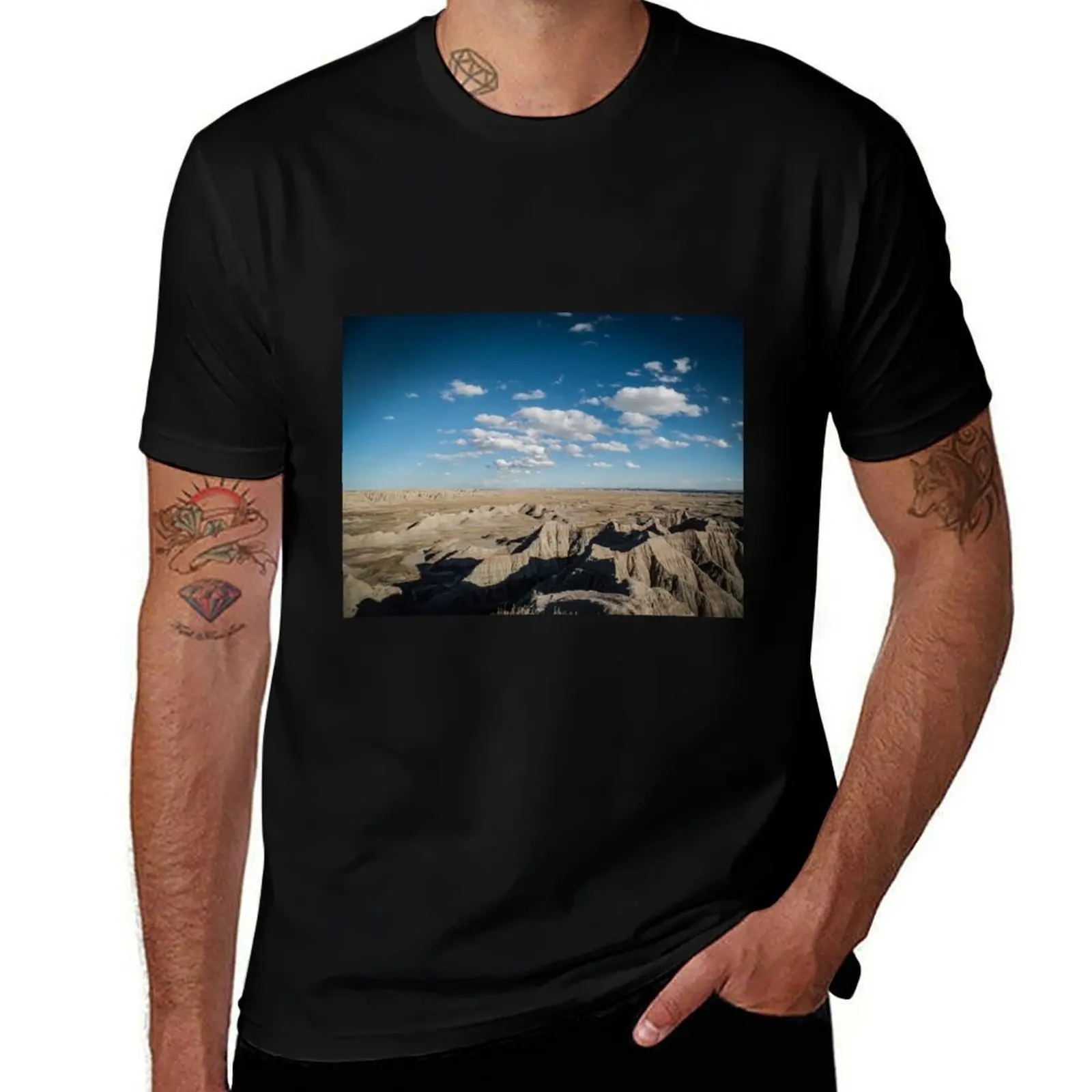 

Badlands Prairie By Brandon Cable T-Shirt summer top oversizeds t shirts for men cotton