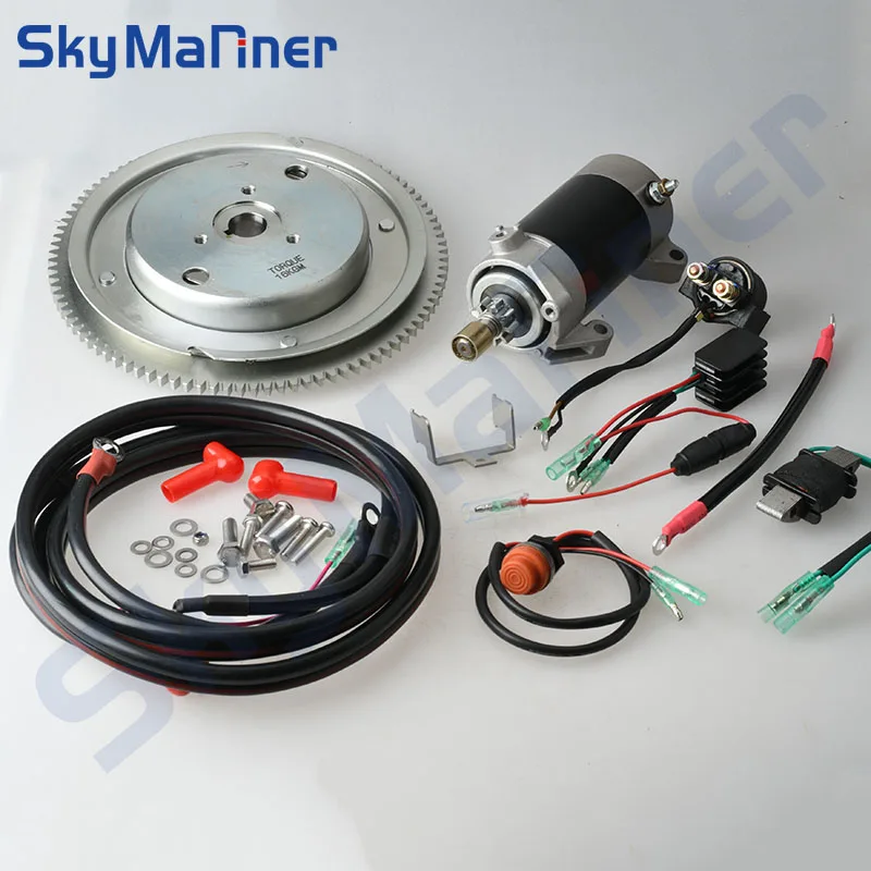 Electric Start Kit For YAMAHA Outboard Motor E60H 2 Stroke 60HP Model 6K5 Boat Engine Accessories Replaces