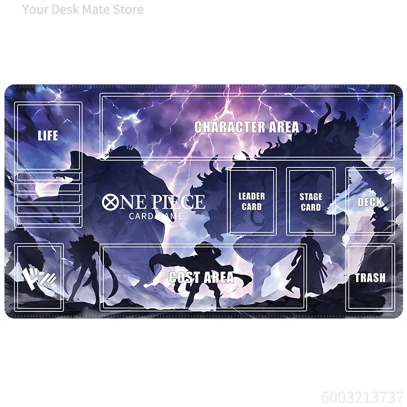 Anime One Piece TCG Spielmatte mit Life Cost Deck Zones, Wasserfeste Ästhetische Büro-Tastaturunterlage