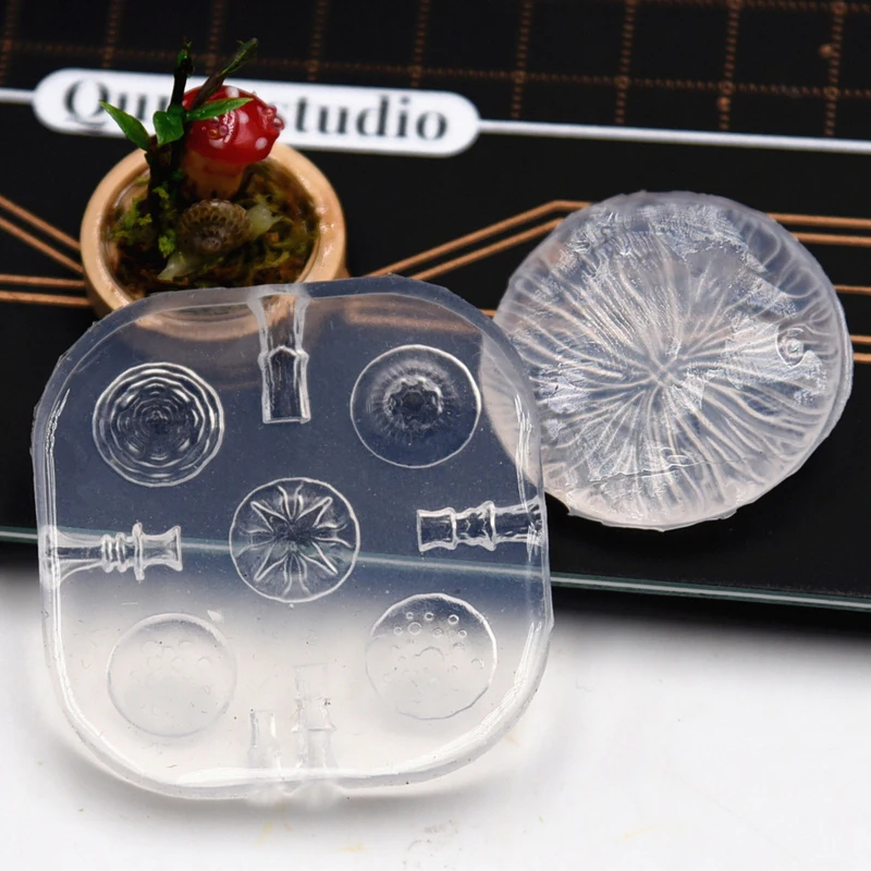 2 قطعة/المجموعة البسيطة الفطر قالب من السيليكون خفيفة للغاية الطين الراتنج الطين DIY لينة الفخار مصغرة الفطر أداة النمذجة السريعة #5