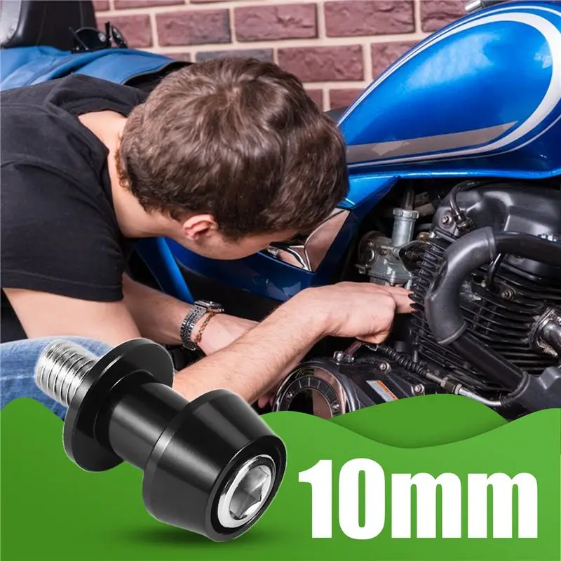 Precise 2X Motorcycle CNC Swingarm Swing Spool Sliders Stand Bobbins 10Mm For Kawasaki Ninja 250 ER6 Z 250 ER6F