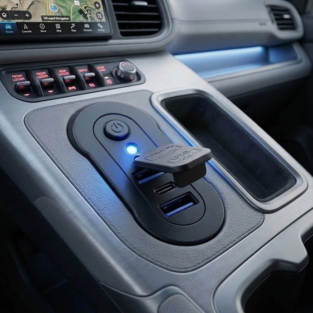 72W USB Charging Panel with Integrated LED Indicator for Real Status Monitoring in 12V 24V Vehicle Power Systems
