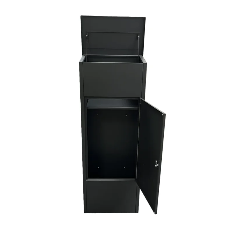 Commercial&Home Use Metal Parcel Drop Box Outdoor Package Parcel Mailbox Free-Standing with Secure Lock