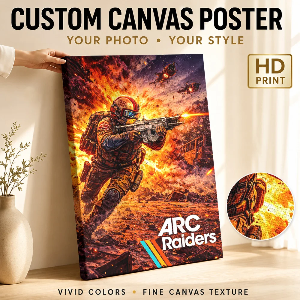 Arc Raiders Game Canvas Poster Customized Photo Gaming Anime Wall Paintings Decoration for Bedroom Ready to Hang Gift for Fans
