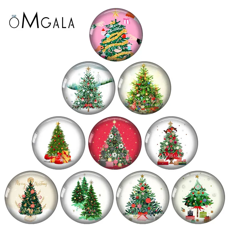 

Художественные картины, зеленая красивая рождественская елка, 12 мм/14 мм/18 мм/20 мм/25 мм, круглый фотостекло, кабошон, демо, плоская задняя часть, изготовление выводов