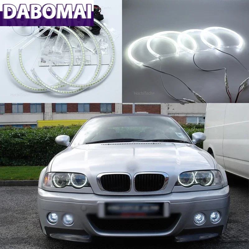 

DRL for BMW 3 Serie E46 Sedan Facelift 2001-05 Halogen Headlight Super Bright White SMD LED Angel Eye Kit Daytime Running Light