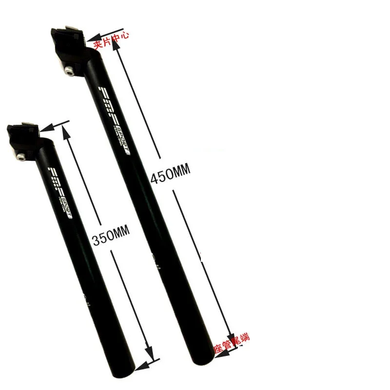 Bicycle Seat Post Extended Aluminum Alloy Black Road Mountain Bike Parts Size 25.4/27.2/28.6/30.4/30.8/31.6*350/450mm Seatpost image 4