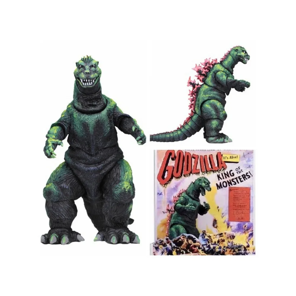 NECA 1956 Movie Poster Version Godzilla Figurine Joint Mobile Model Drop Resistant Decoration Ornament Doll Toys Birthday Gifts