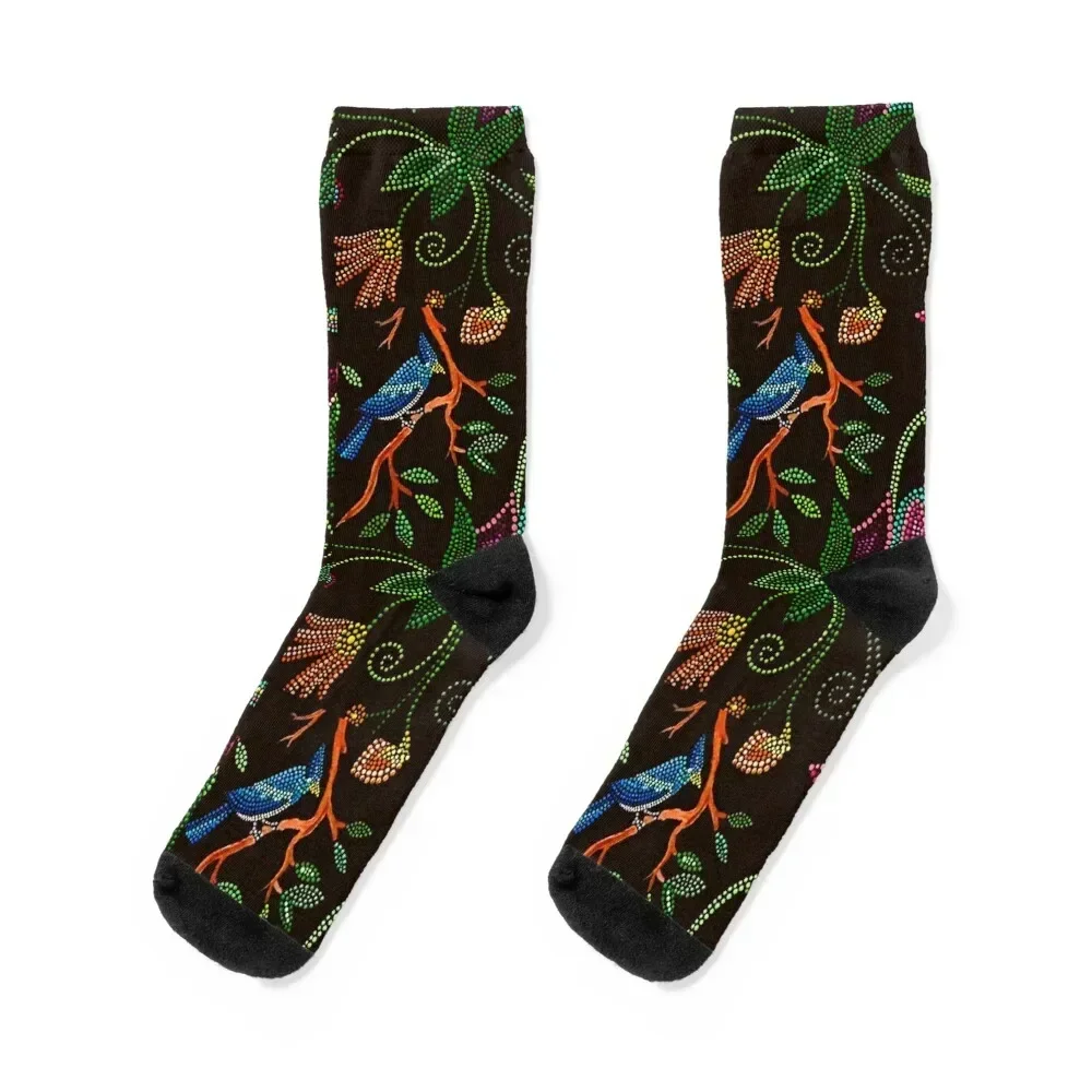 Blue bird Song Socks Novelties Hiking boots Men's Socks Women's