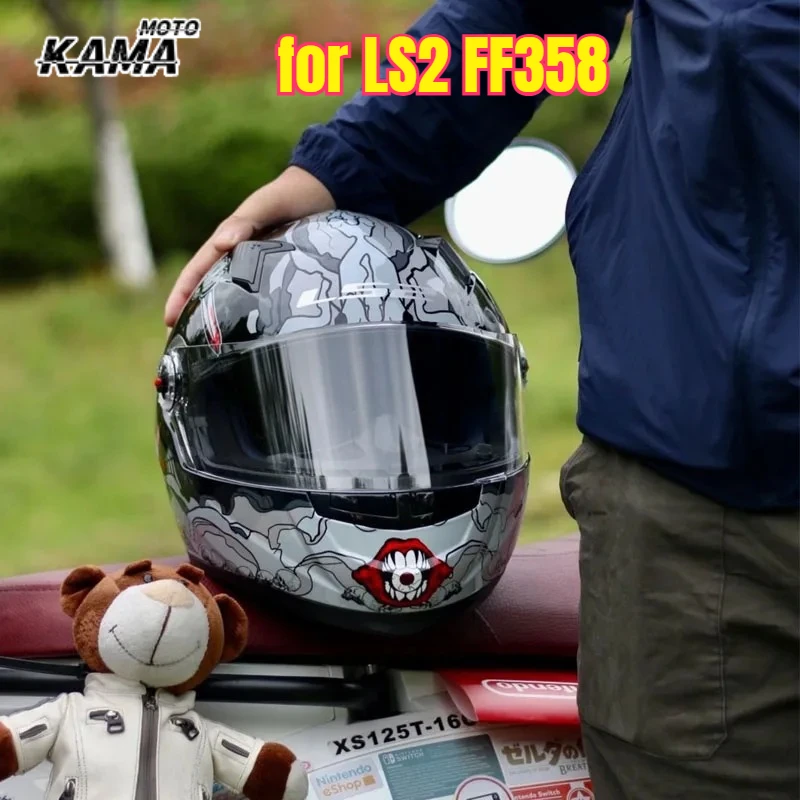

For LS2 FF358 Original Full Face Motorcycle Helmet Capacete Men Women Motocross Racing Helmets Lens Anti-fog Casco Moto Casque