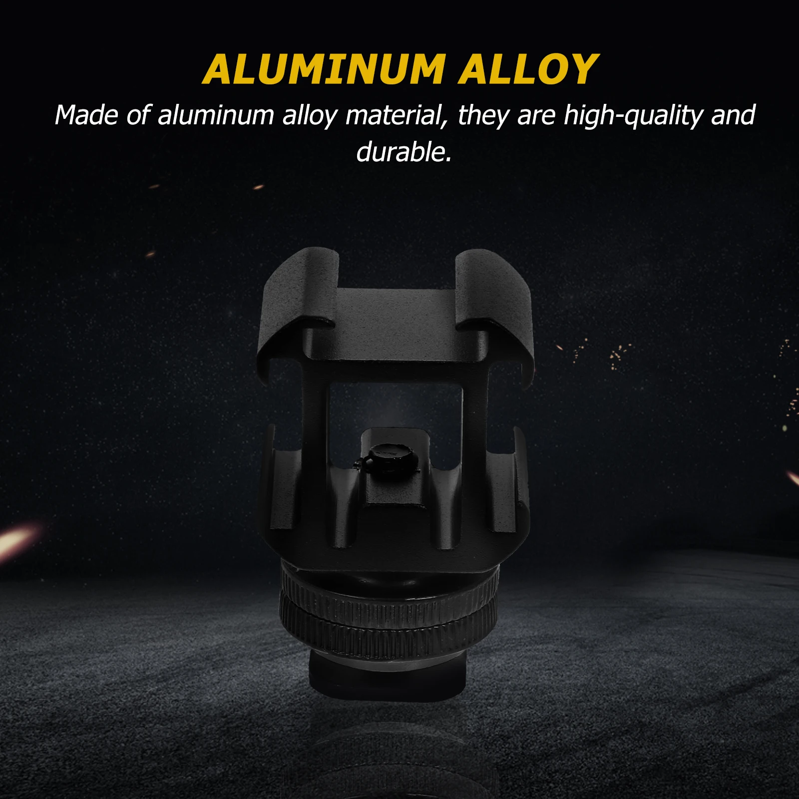 2 set 2 Sets Hot Shoe Base Mount Adapter Universal Camera Accessories for Video Light Flash Microphone Black Lightweight Durable