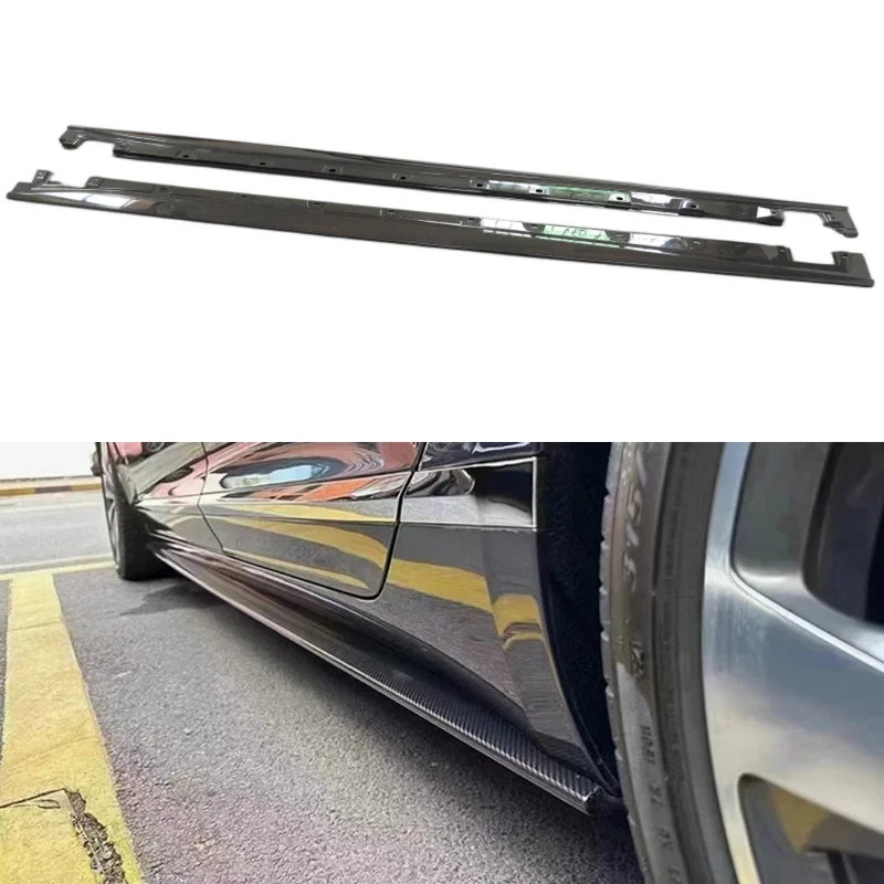 High Quality Carbon Fiber Side Skirt Body Kit Fit for 2019-2023 Lightweight Custom Exterior Modification Parts