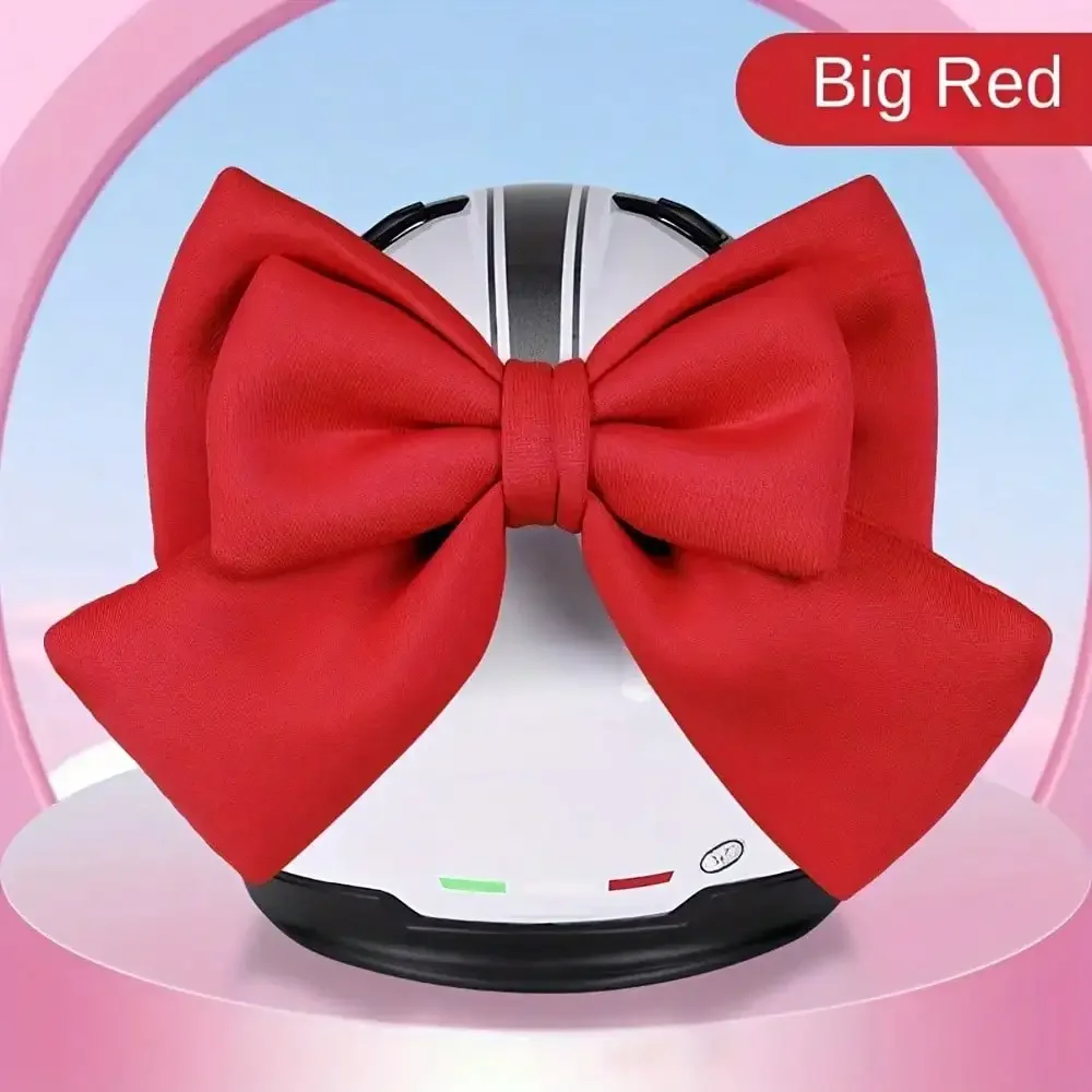 Cute Adjustable Bow Helmet Decor - Polyester Cotton Accessory for Motorcycle/Bike - Universal Fit Gift for Girls