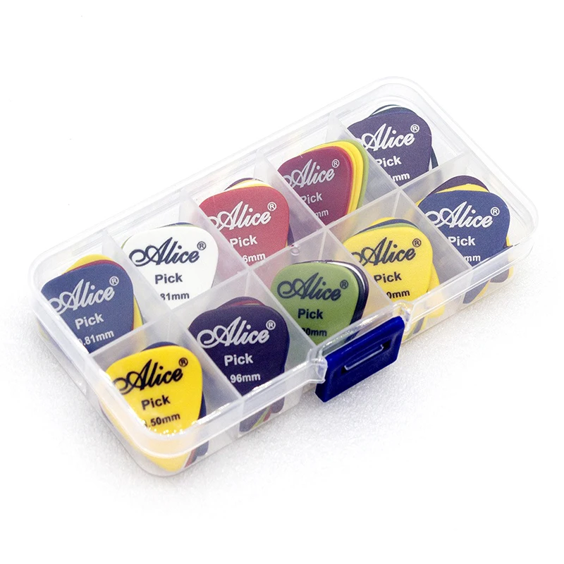30/50PCS Guitar Picks Box Packaged Mixed Color Instrument Practic Prop Multiple Thickness Portable Guitar Performance Gadget ZYF
