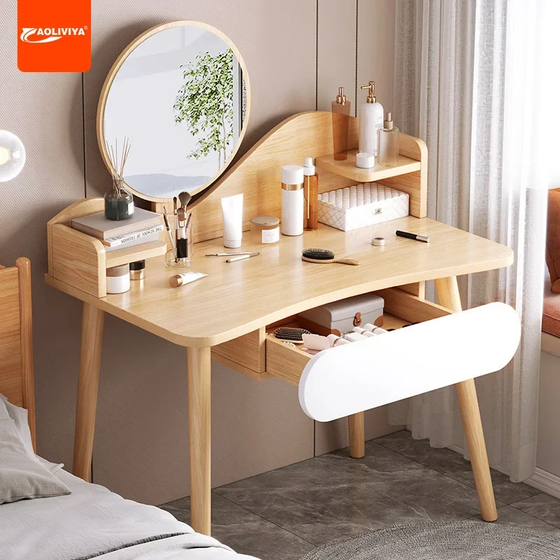 AOLIVIYA 50/60cm Dressing Table Small Bedroom Modern Simple Small Apartment Makeup Table Simple Internet Celebrity Ins StyleA2