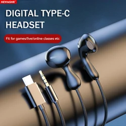 #For Samsung Earbuds Type-C Wired Earphone In-Ear 3.5mm Headphones Hifi Stereo Headset Noise Reduction Sport Gamer Handfree 2024